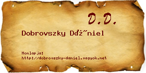Dobrovszky Dániel névjegykártya